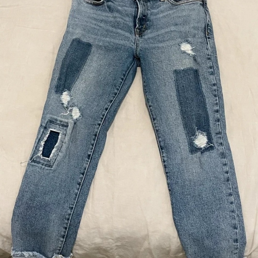 GAP Blue Distressed Boyfriend Jeans
